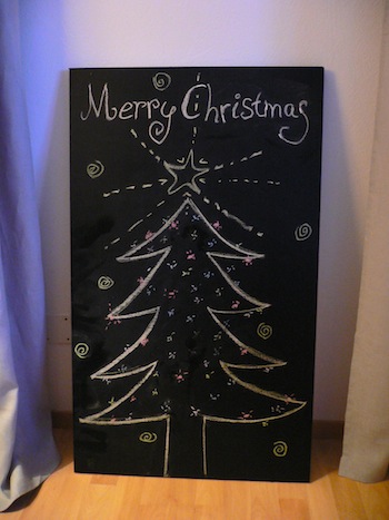 Our chalk christmas tree ; )