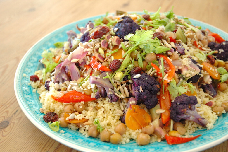 Colorful vegetable couscous