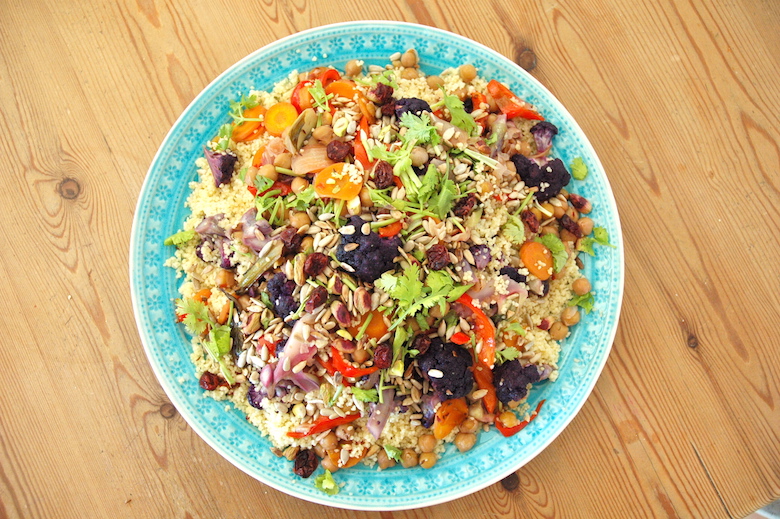 Colorful vegetable couscous