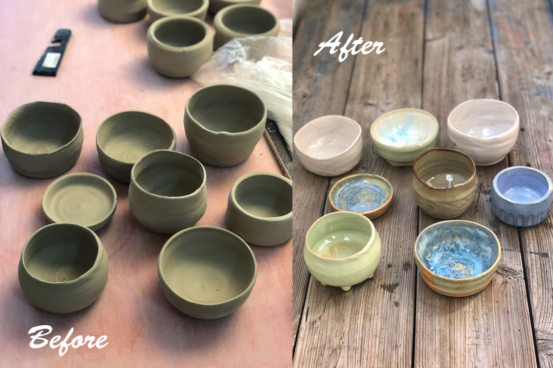 Before after pottery