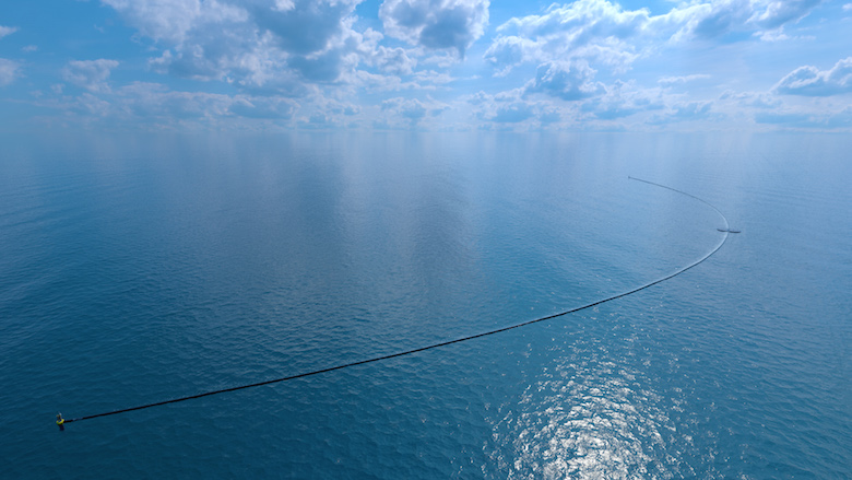 the ocean cleanup from above