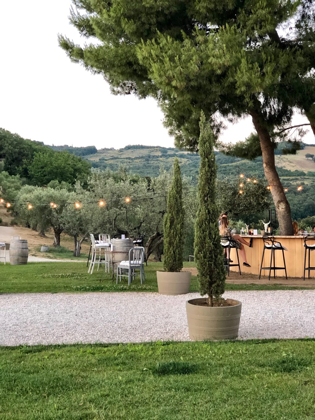 beautiful outdoor restaurant tuscany